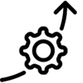 Business performance boost icon
