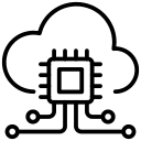 Cloud infrastructure architecture icon