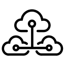 Cloud software solutions icon