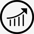 Business ROI growth icon