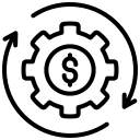 Business software value chain icon
