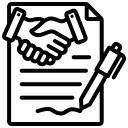 Service level agreement contract icon